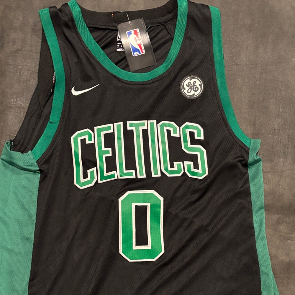 Nike Black and Green Celtics Jersey